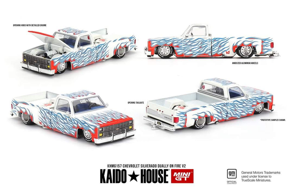 PRE ORDER KHMG157 CHEVROLET SILVERADO DUALLY ON FIRE V2