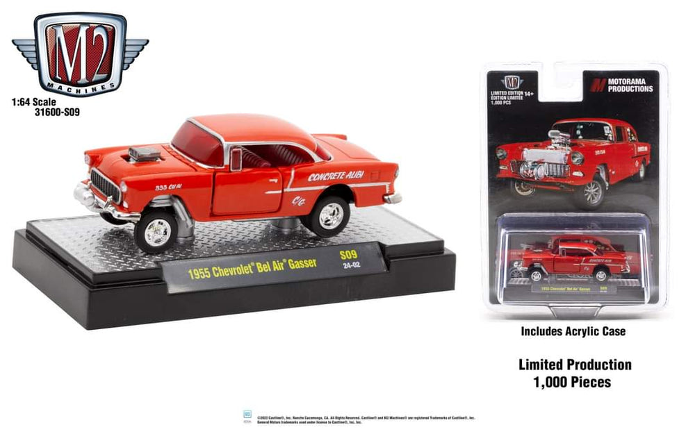 M2 Machines Motorama’s Collector Con Exclusive 1955 Chevrolet Bel Air Gasser 1 of 1000