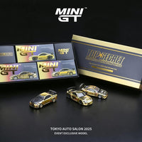 2025 Mini GT Tokyo Salon Gold Chrome Set