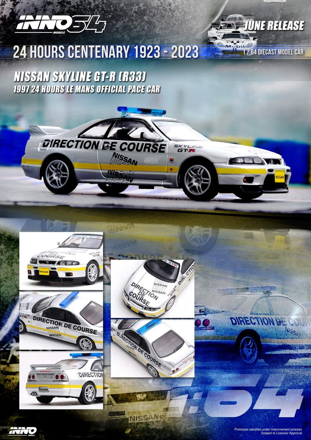 NISSAN SKYLINE GT-R (R33) 
24 Hours Le Mans Offical Pace Car 1997