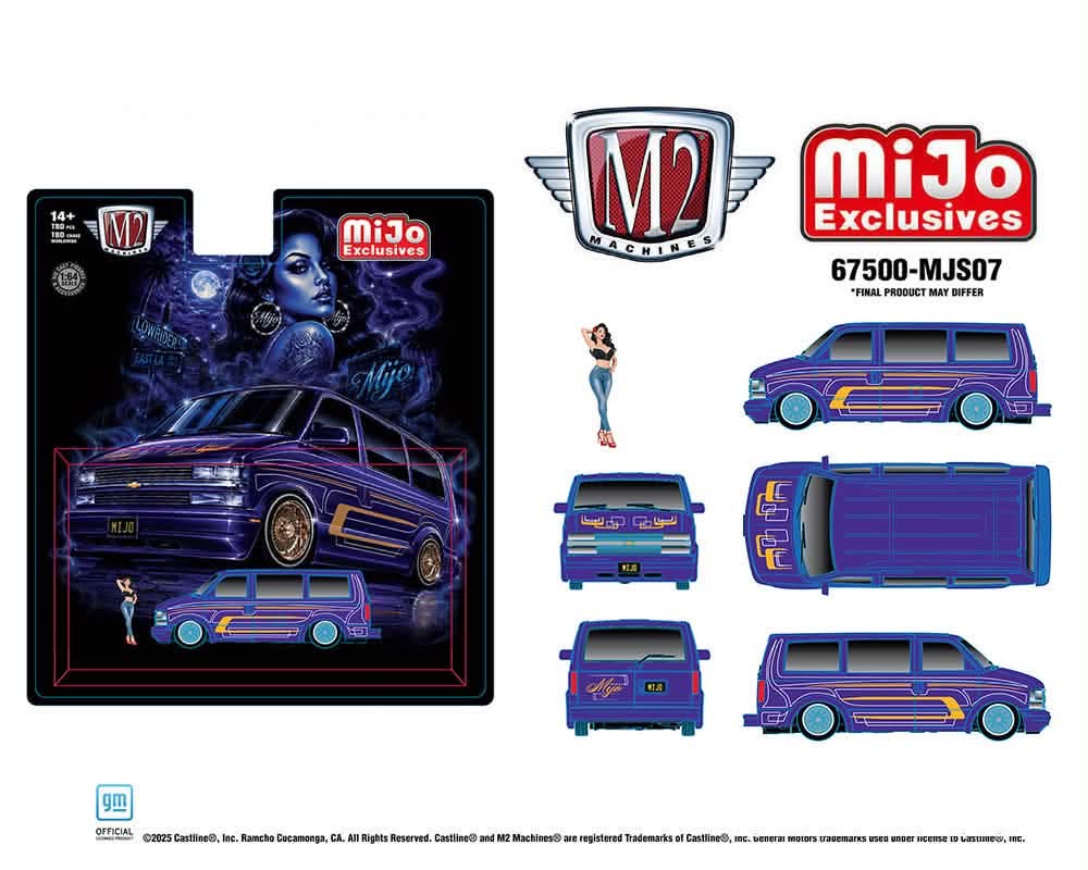 (Preorder) M2 Machines 1:64 Diorama Series 1995 Chevrolet Astro Van Lowriders with Female Figure – Mijo Exclusives