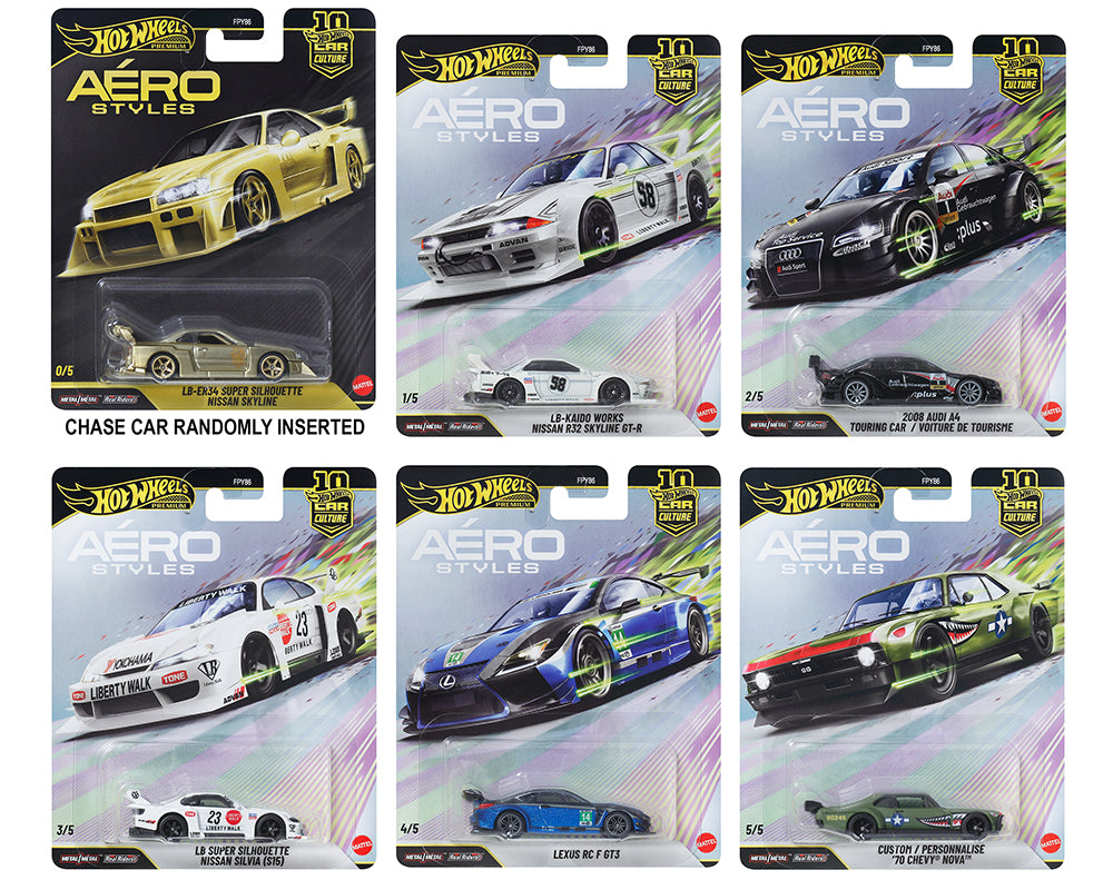 (Preorder) Hot Wheels 1:64 Car Culture 10th Anniversary 2026 U Case – Areo Style Assortment
