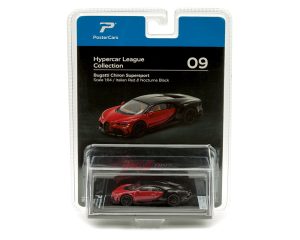 PosterCars 1:64 Bugatti Chiron Supersport – Italian Red & Nocturne