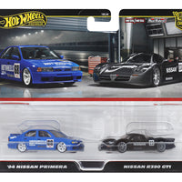 Hot Wheels 1:64 Car Culture Premium 2 Cars Set ’94 Nissan Primera & Nissan R390 GT1