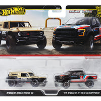 (Preorder) Hot Wheels 1:64 Car Culture Premium 2 pack Ford Bronco R & Ford F-150 Raptor