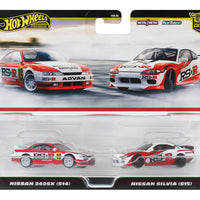 Hot Wheels 1:64 Car Culture Premium 2 Cars Set Nissan 240SX (S14) & Nissan Silvia (S15)