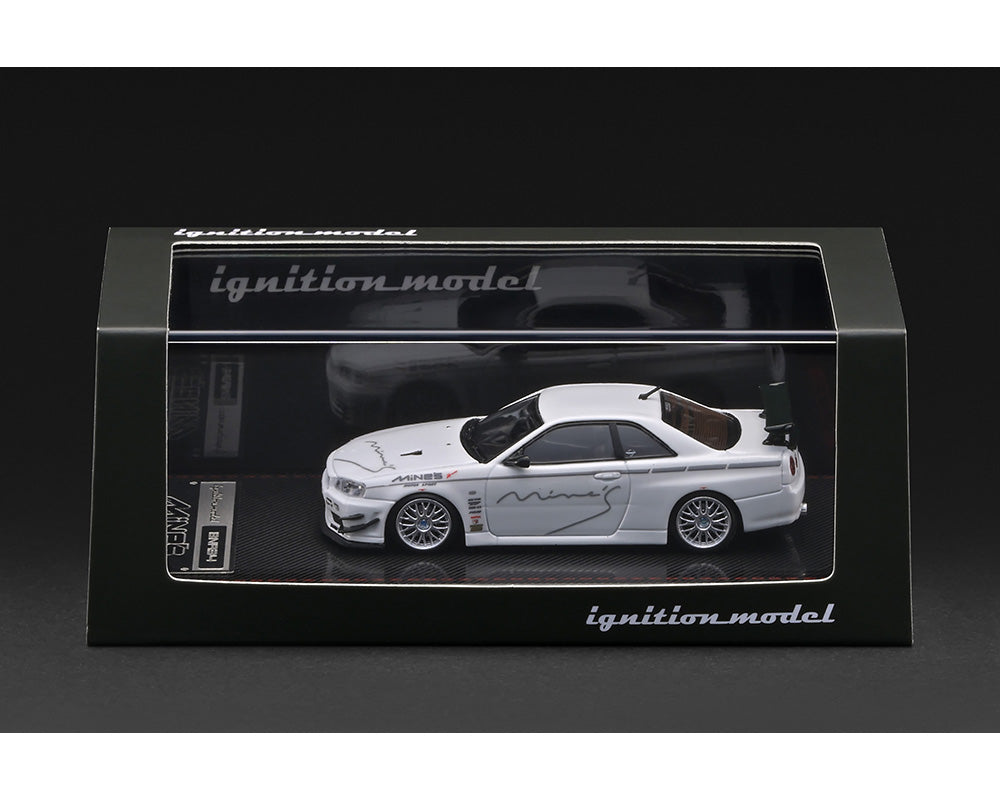 (Preorder) Ignition Model 1:64 Nissan Skyline GT-R Mine’s (R34) – White- Limited Edition