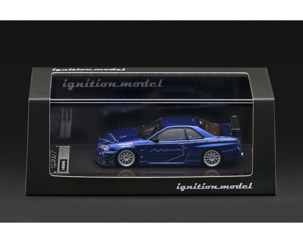 Preorder) Ignition Model 1:64 Nissan Skyline GT-R Mine’s (R34) – Blue – Limited Edition