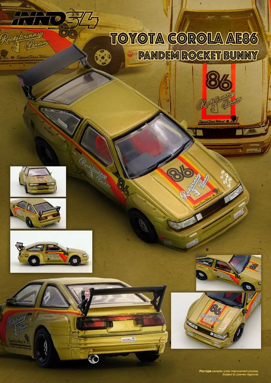 Consignment IN64-AE86P-GLD – 1:64 PANDEM ROCKET BUNNY AE86 Levin