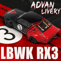 INNO64 1:64 LBWK MAZDA RX3 
SAVANNA "ADVAN LIVERY"