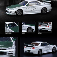 Inno 64 NISSAN SKYLINE GT-R (R34) NISMO R-TUNE "MINES" With Green Carbon