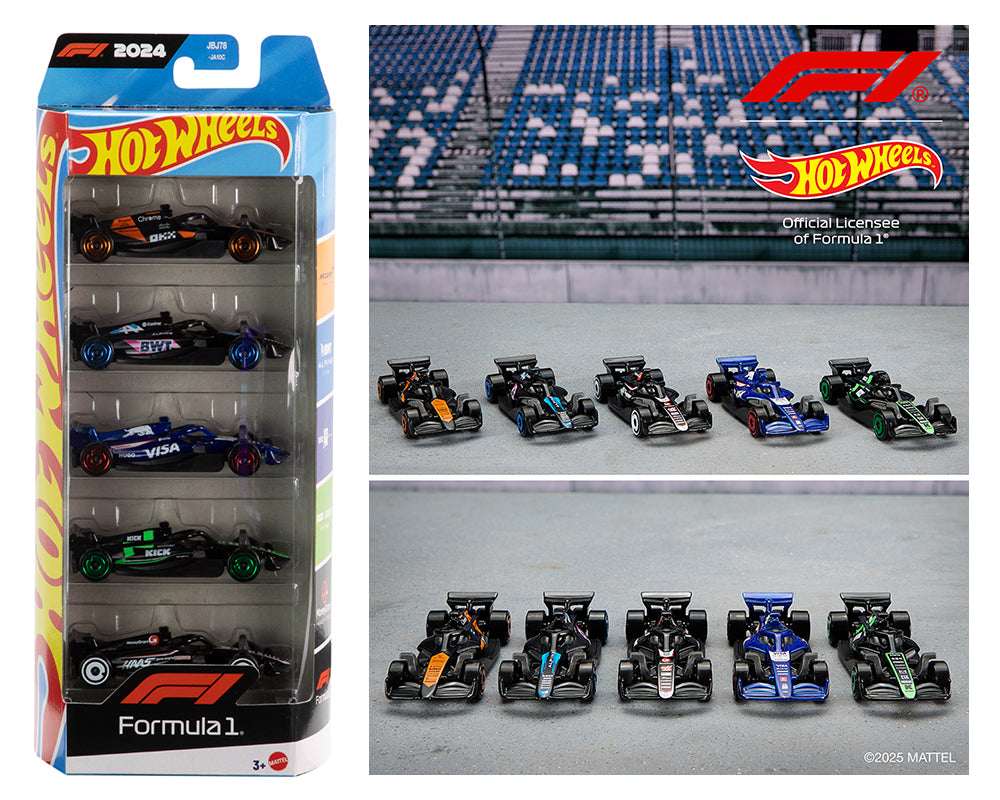 (Preorder) Hot Wheels 1:64 Basic F1 Racing 5 Pack Cars Set