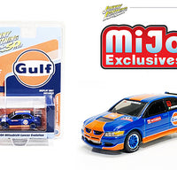 Johnny Lightning 1:64 MiJo Exclusives – 2004 Mitsubishi Lancer Evolution Gulf Racing (Blue/Orange)