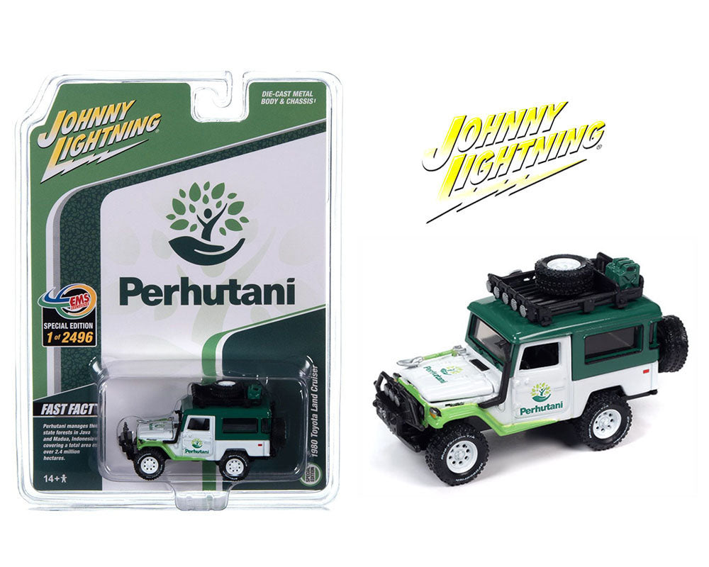 Johnny Lightning 1:64 Indonesia EMS Exclusive 1980 Toyota Land Cruiser Perhutani Limited 2,496 Pieces