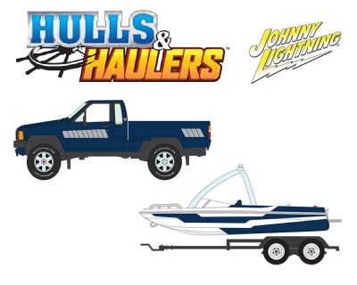 (Preorder) Johnny Lightning 1:64 Hulls & Haulers 1985 Toyota SR5 Pickup