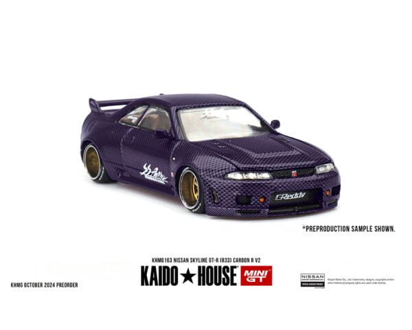 (Preorder) Kaido House x Mini GT 1:64 Nissan Skyline GT-R (R33) Active Carbon