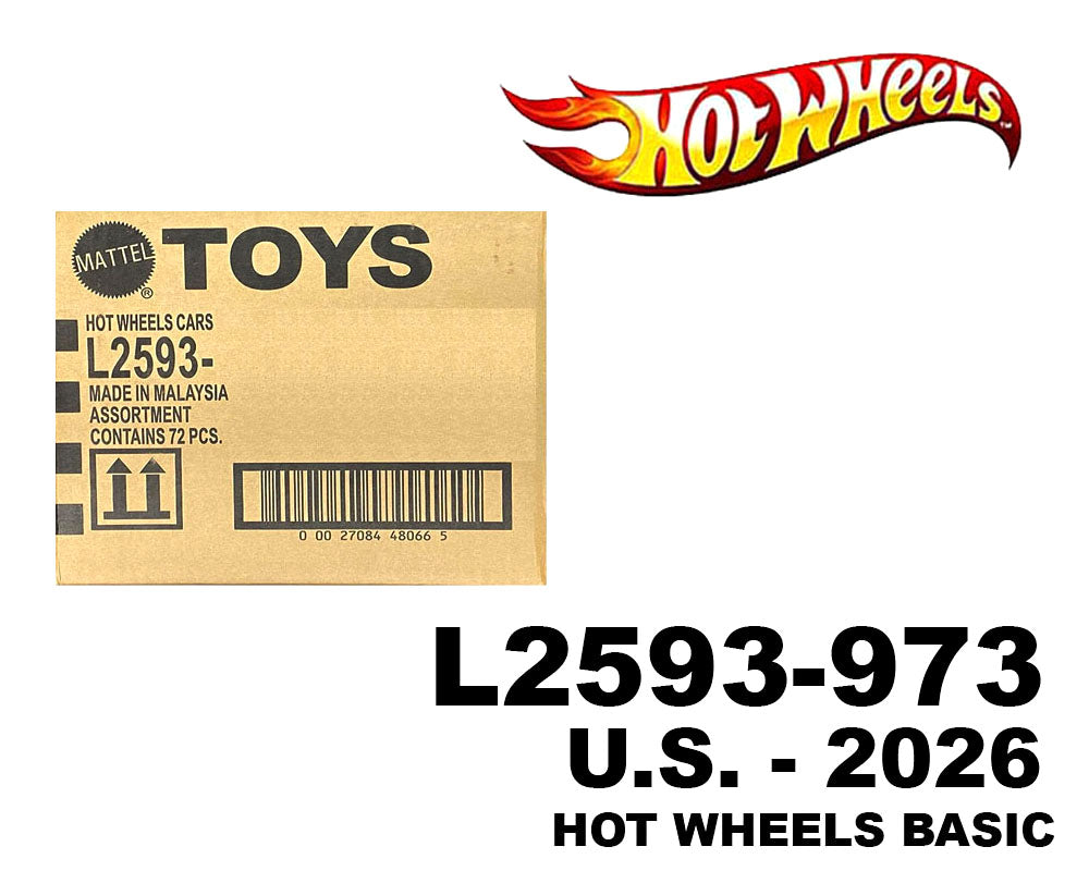 Hot Wheels 1:64 Basic Cars USA Assortment 2026 YMCG Walmart Zamac Factory Sealed Case
