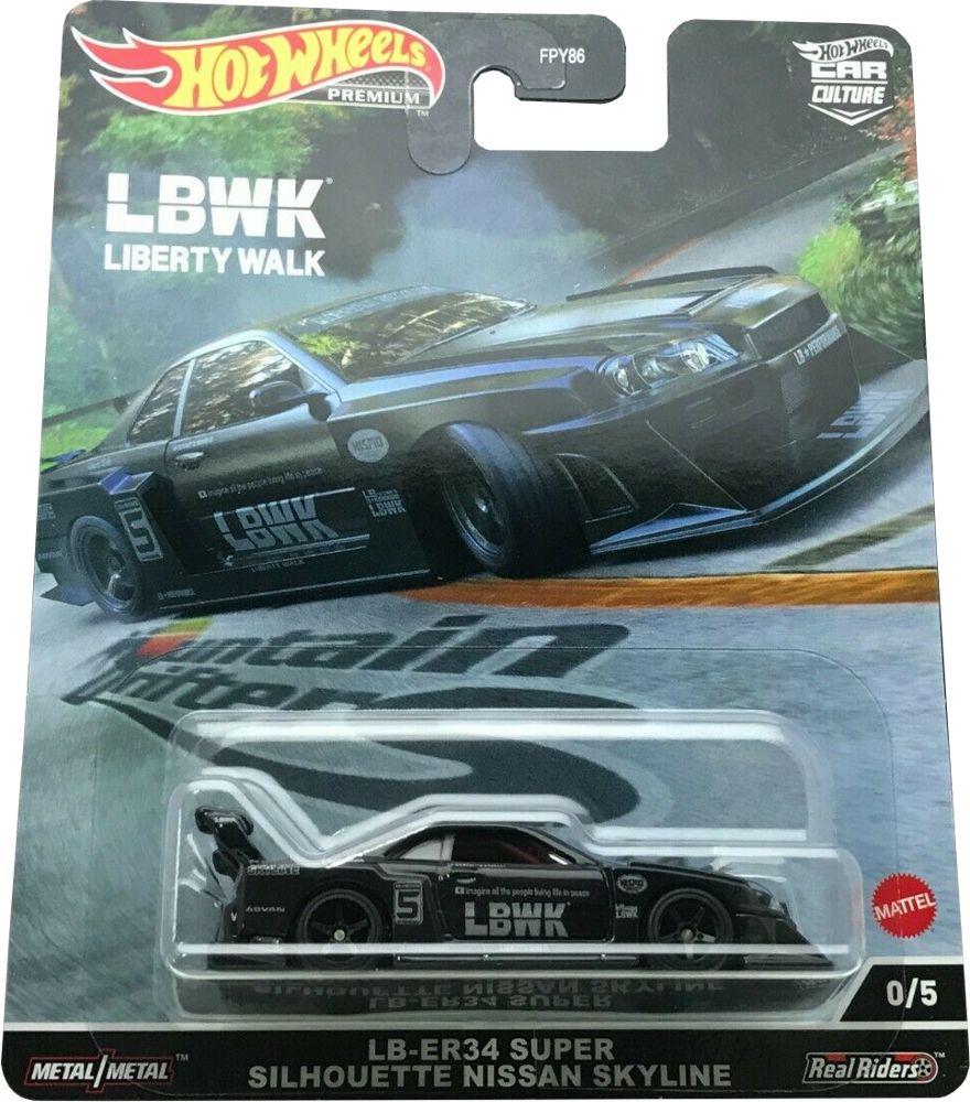 Hot Wheels Car Culture Mountain Drifters LBWK LB-ER34 Nissan Skyline Chase