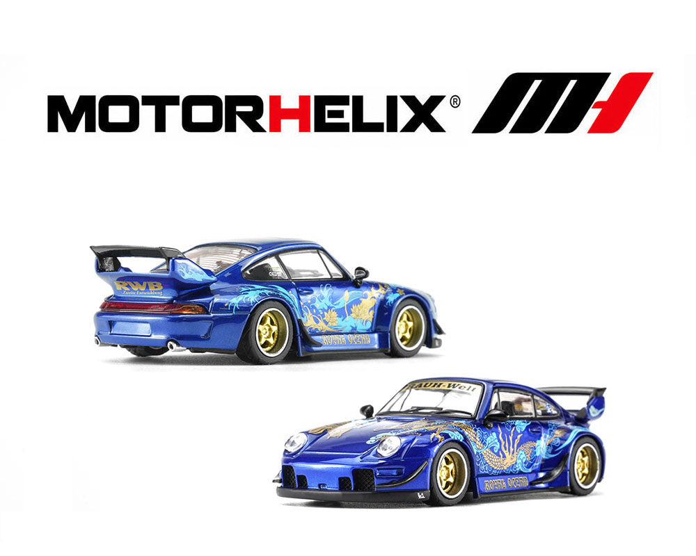 (Preorder) Motor Helix 1:64 RWB 993 Royal Ocean – Metallic Blue – Special Edition