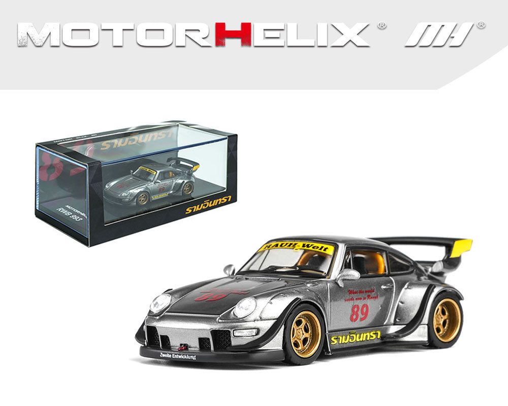 (Preorder) Motor Helix 1:64 RWB 993 Ramintra – Metallic Silver – Special Edition