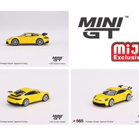 Mini GT 1:64 Porsche 911 (992) GT3 – Racing Yellow – Mijo Exclusives