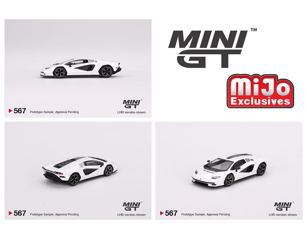 Mini GT 1:64 Lamborghini Countach LPI 800-4 – Bianco Siderale – Mijo Exclusives