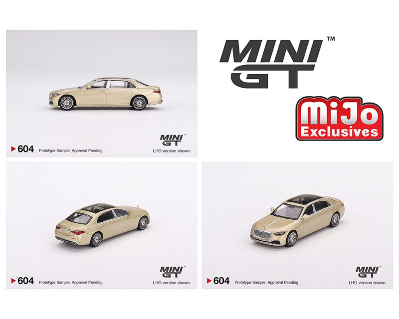 Mini GT 1:64 Mercedes-Maybach S680 – Champagne Metallic – LHD – MiJo Exclusives