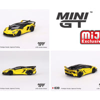 Mini GT 1:64 Lamborghini LB-Silhouette WORKS Aventador GT EVO – Yellow- MiJo Exclusives