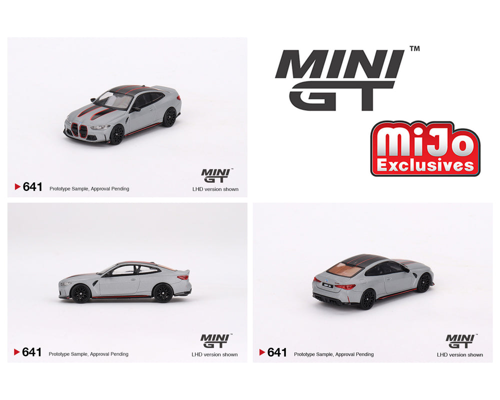 Mini GT 1:64 BMW M4 CSL (G82) – Frozen Brooklyn Grey Metallic – MiJo Exclusives
