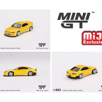 Mini GT 1:64 Nissan Silvia (S15) Rocket Bunny – Bronze Yellow – MiJo Exclusives