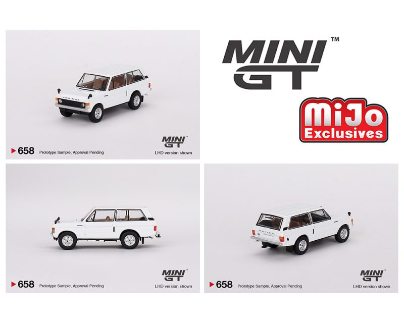 Mini GT 1:64 Range Rover Davos – White – MiJo Exclusives