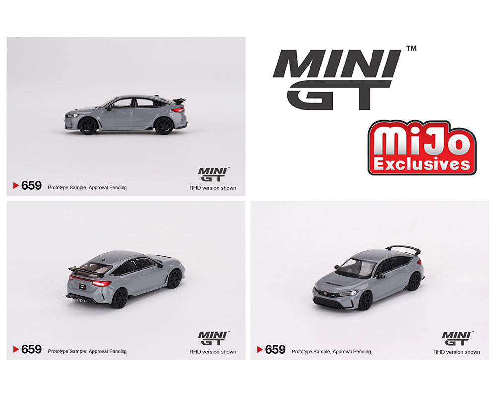 Mini GT 1:64 Honda Civic Type R 2023 – Sonic Gray Pearl – MiJo Exclusives