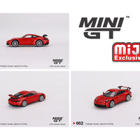 Mini GT 1:64 Porsche 911 (992) GT3 – Guards Red – MiJo Exclusives