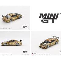 (Preorder) Mini GT 1:64 Nissan Silvia (S15) Top Secret D1GP- Gold