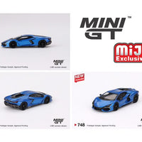 Mini GT 1:64 Lamborghini Revuelto Blu Eleos- Mijo Exclusives