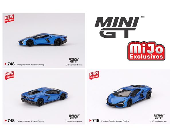 Mini GT 1:64 Lamborghini Revuelto Blu Eleos- Mijo Exclusives