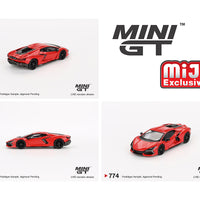 (Preorder) Mini GT 1:64 Lamborghini Revuelto  Arancio Dac Lucido