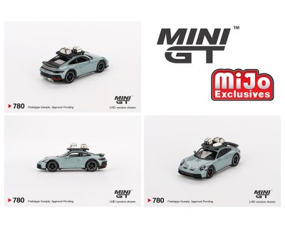 Preorder) Mini GT 1:64 Porsche 911 Dakar – Shade Green Metallic – Mijo