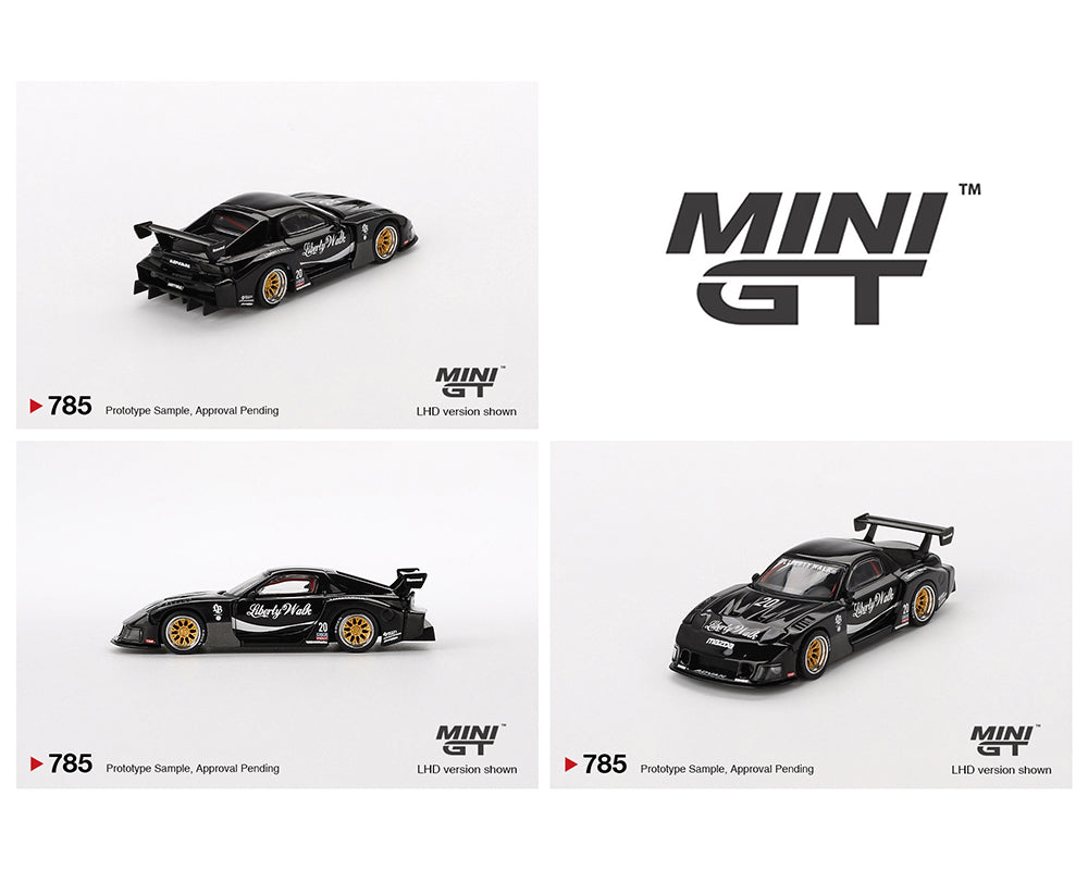 (Preorder) Mini GT 1:64 MAZDA RX-7 LB-Super Silhouette – Liberty Walk Black – Mijo Exclusives