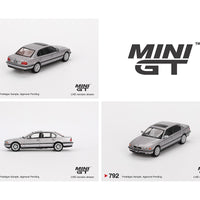 (Preorder) Mini GT 1:64 BMW 750IL – Aspen Silver Metallic – Mijo Exclusives