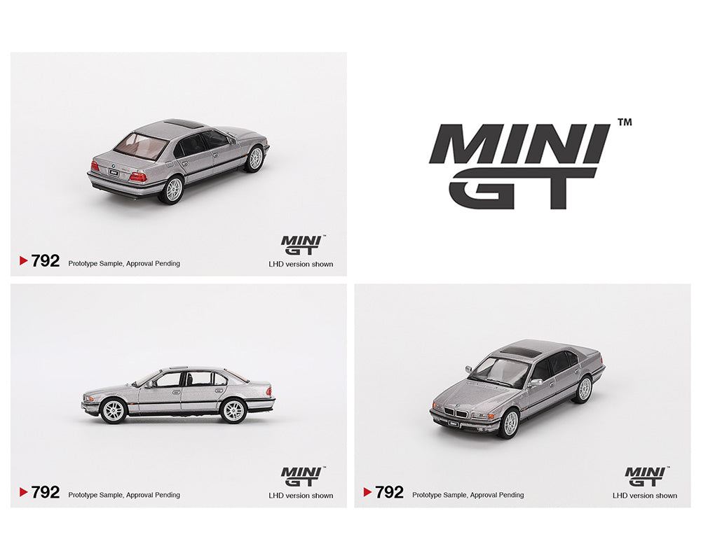 (Preorder) Mini GT 1:64 BMW 750IL – Aspen Silver Metallic – Mijo Exclusives