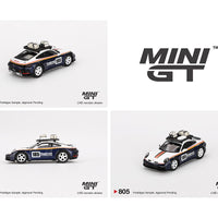 (Preorder) Mini GT 1:64 Porsche 911 Dakar Rallye Design Package White/Gentian Blue Metallic