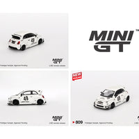 (Preorder) Mini GT 1:64 LB-WORKS x Abas Works ABARTH 595 Gara White