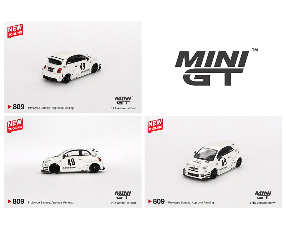 (Preorder) Mini GT 1:64 LB-WORKS x Abas Works ABARTH 595 Gara White