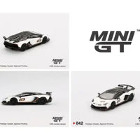 (Preorder) Mini GT 1:64 Lamborghini Aventador SVJ 63 – Bianco Asopo