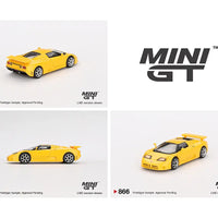 (Preorder) Mini GT 1:64 Bugatti EB110 Super Sport Giallo Bugatti – Yellow