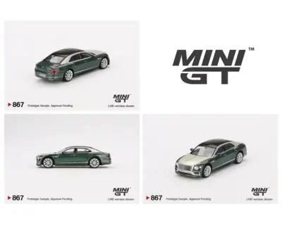 (Preorder) Mini GT 1:64 Bentley Flying Spur – White Sand Verdant