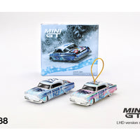 (Preorder) Mini GT 1:64 Lincoln Capri Christmas Hot Rod by Tim Sadchikov 2024 Christmas Edition Limited 9999 pieces – White