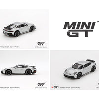 (Preorder) Mini GT 1:64 Porsche 911 Dakar – Ice Gray Metallic