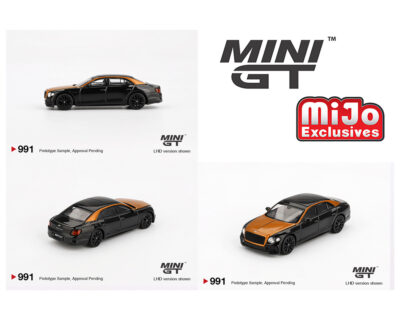 (Preorder) Mini GT 1:64 Bentley Flying Spur – Orange Flame / Onyx